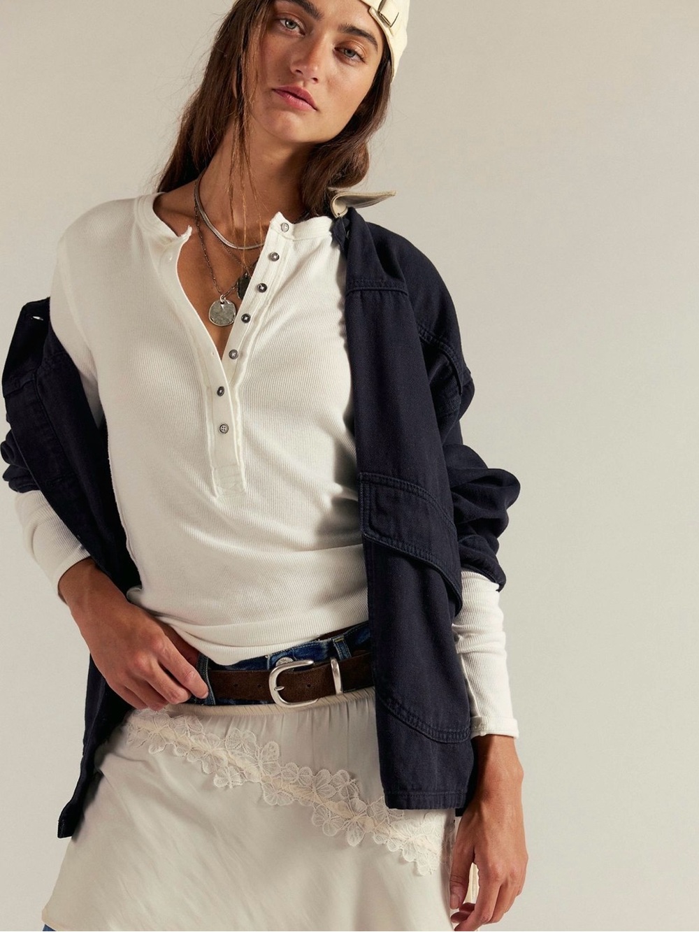 Free people we the free Jamie Henley XS ivory EUC! - Picture 2 of 9